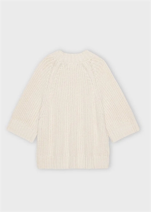 Change rib knit Ecru Melange Moshi Moshi 